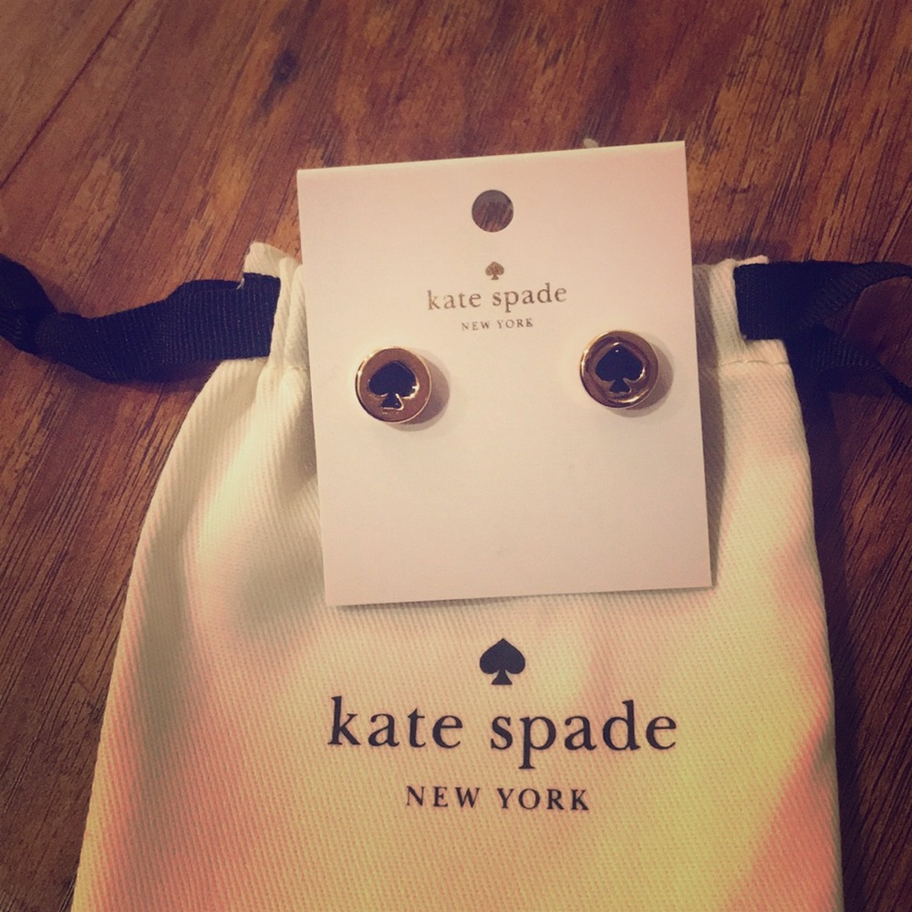 NWT Kate Spade Earrings Black & Gold